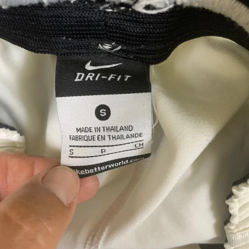 Nike LeBron Basketball Shorts Mens S White Gray Dri-FIT 451127-100 Crown Logo